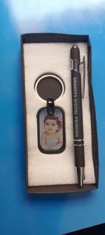 Premium Pen & Metal Keychain Gift Set - Image 2